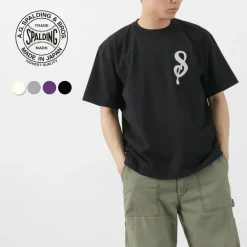 A.G.SPALDING＆BROS T-Shirts^/ 14/Jersey Felt Letter Short Sleeve T-Shirt S Logo