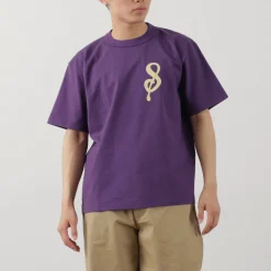 A.G.SPALDING＆BROS T-Shirts^/ 14/Jersey Felt Letter Short Sleeve T-Shirt S Logo