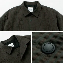 AND WANDER Shirts^/ Dry Soft Seersucker Short Sleeve Shirt