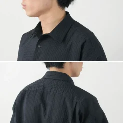 AND WANDER Shirts^/ Dry Soft Seersucker Short Sleeve Shirt
