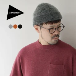 AND WANDER Hats^/ Mohair Wool Knit Cap