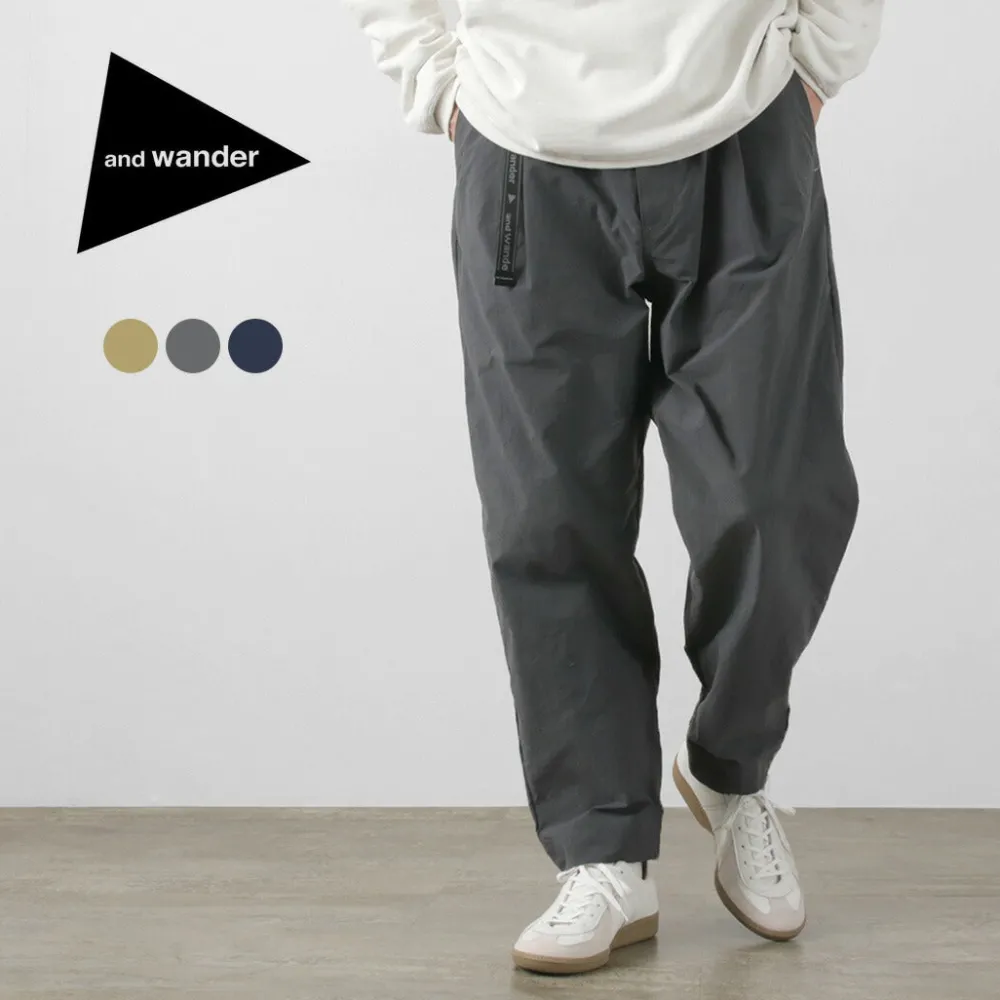 AND WANDER Work Pants & Chinos^/ Nylon Chino Tucked Tapered Pants