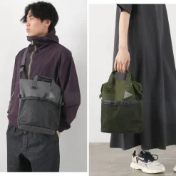 AND WANDER Tote Bags|Shoulder Bags^/ PE/CO 2-Way Bag