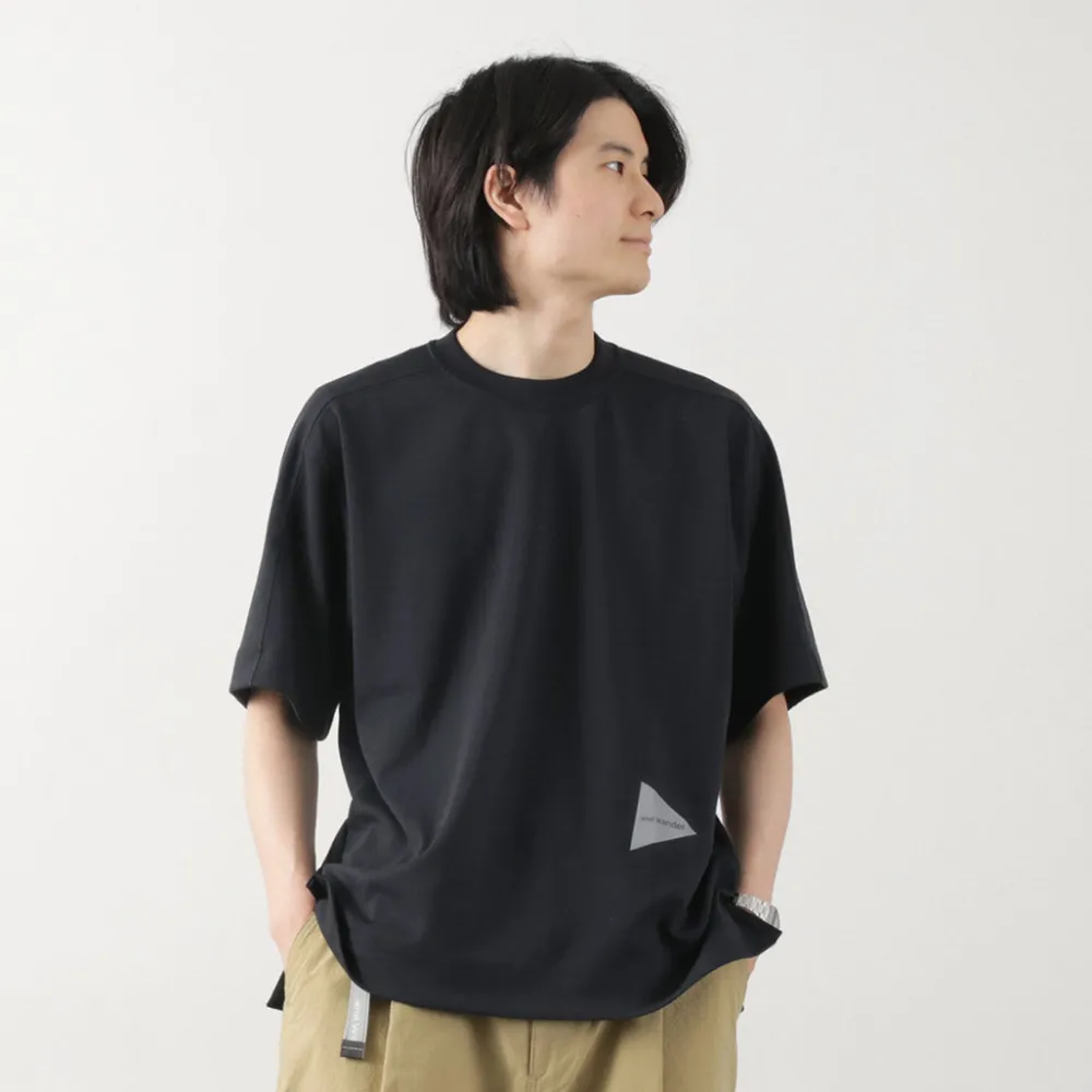 AND WANDER T-Shirts^/ UV-cut dry short sleeve t-shirt