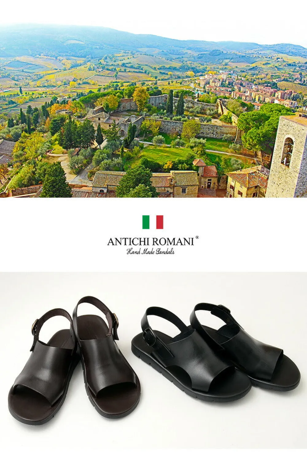 ANTICHI ROMANI Sandals^/ Leather Sandals
