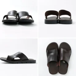 ANTICHI ROMANI Sandals^/ Leather slide sandal