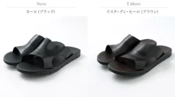 ANTICHI ROMANI Sandals^/ Leather slide sandal