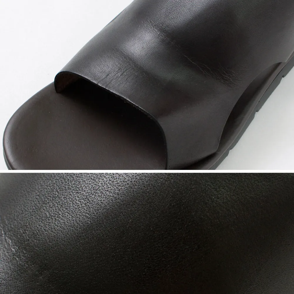 ANTICHI ROMANI Sandals^/ Leather slide sandal