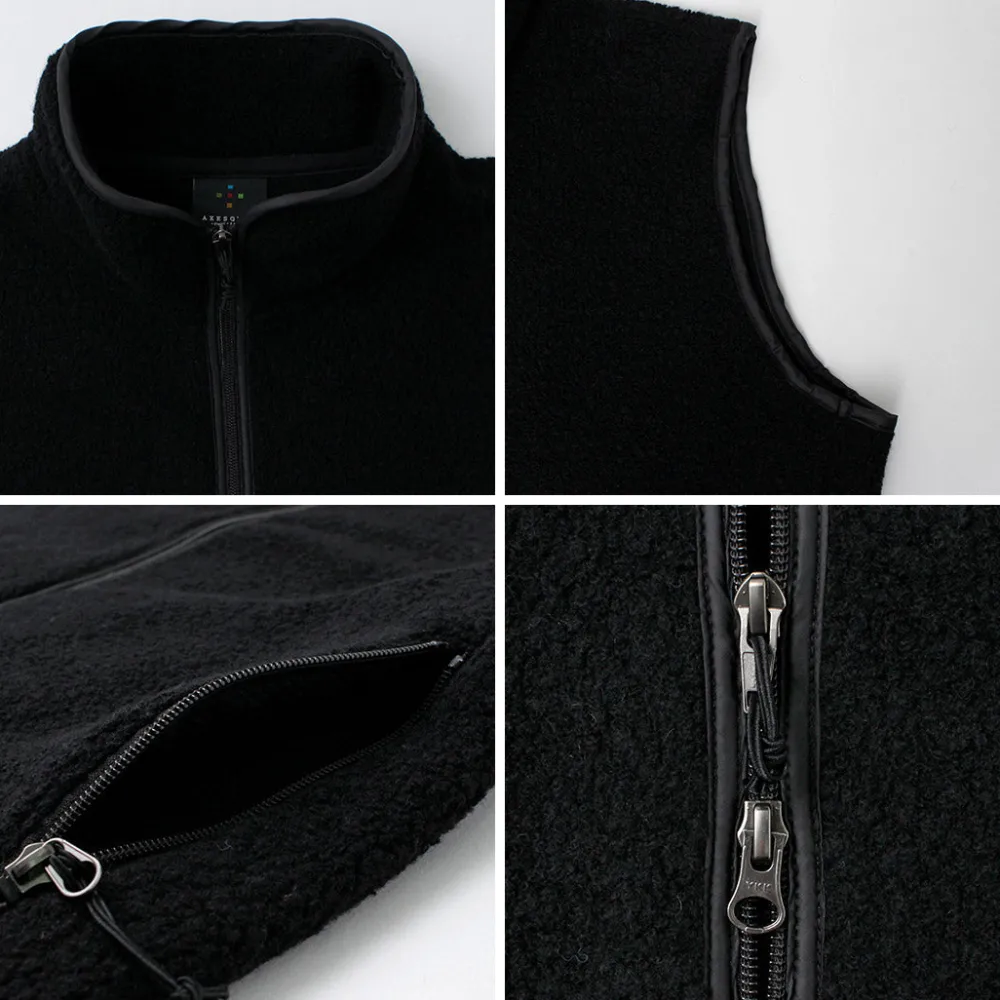 AXESQUIN Jackets^/ Wool Boa Vest black