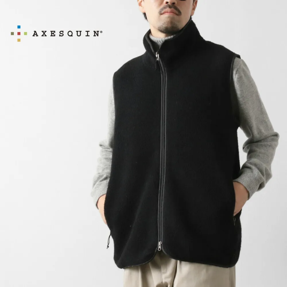 AXESQUIN Jackets^/ Wool Boa Vest black