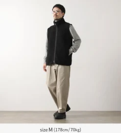 AXESQUIN Jackets^/ Wool Boa Vest black