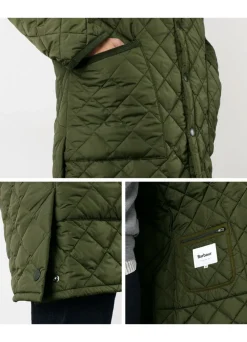 BARBOUR Jackets^/ Ritzdale long nylon quilted jacket