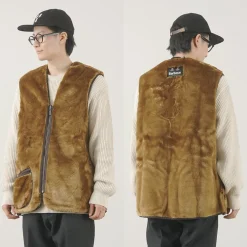 BARBOUR Vests^/ Warm Pile Waistcoat Zip-in Liner brown