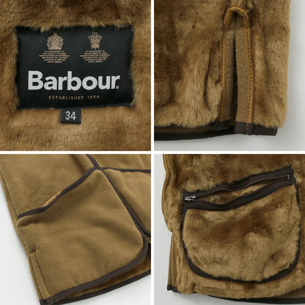 BARBOUR Vests^/ Warm Pile Waistcoat Zip-in Liner brown
