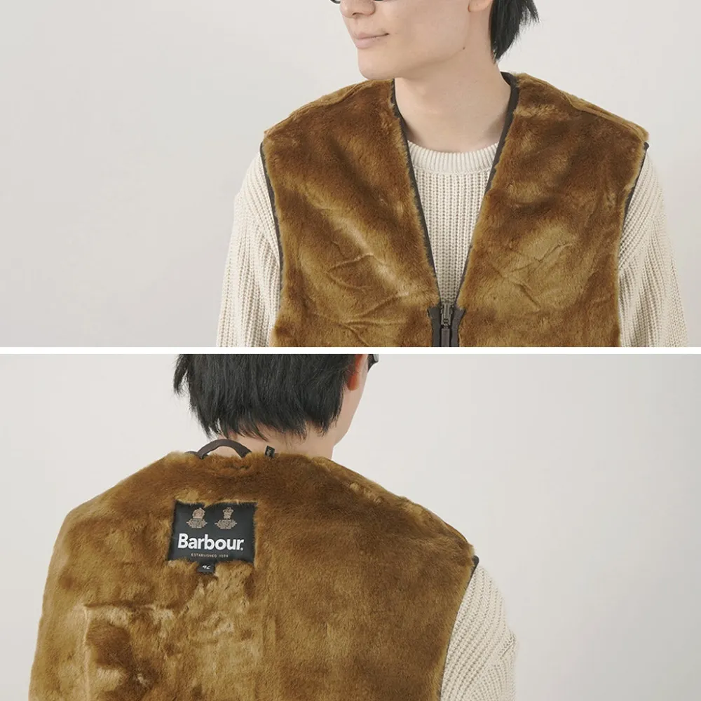 BARBOUR Vests^/ Warm Pile Waistcoat Zip-in Liner brown
