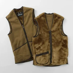 BARBOUR Vests^/ Warm Pile Waistcoat Zip-in Liner brown