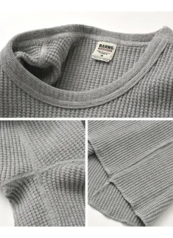 BARNS T-Shirts^/ BR-3050 Big Waffle Long Sleeve Thermal / T-shirt