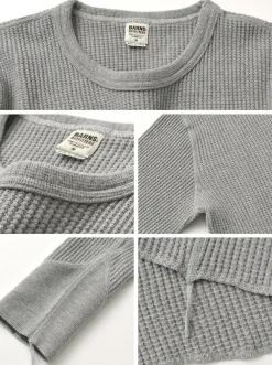 BARNS T-Shirts^/ BR-3050 Big Waffle Long Sleeve Thermal / T-shirt
