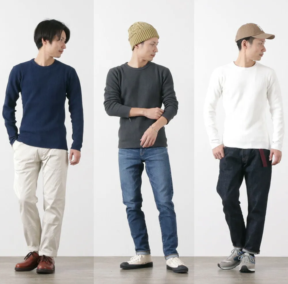 BARNS T-Shirts^/ BR-3050 Big Waffle Long Sleeve Thermal / T-shirt