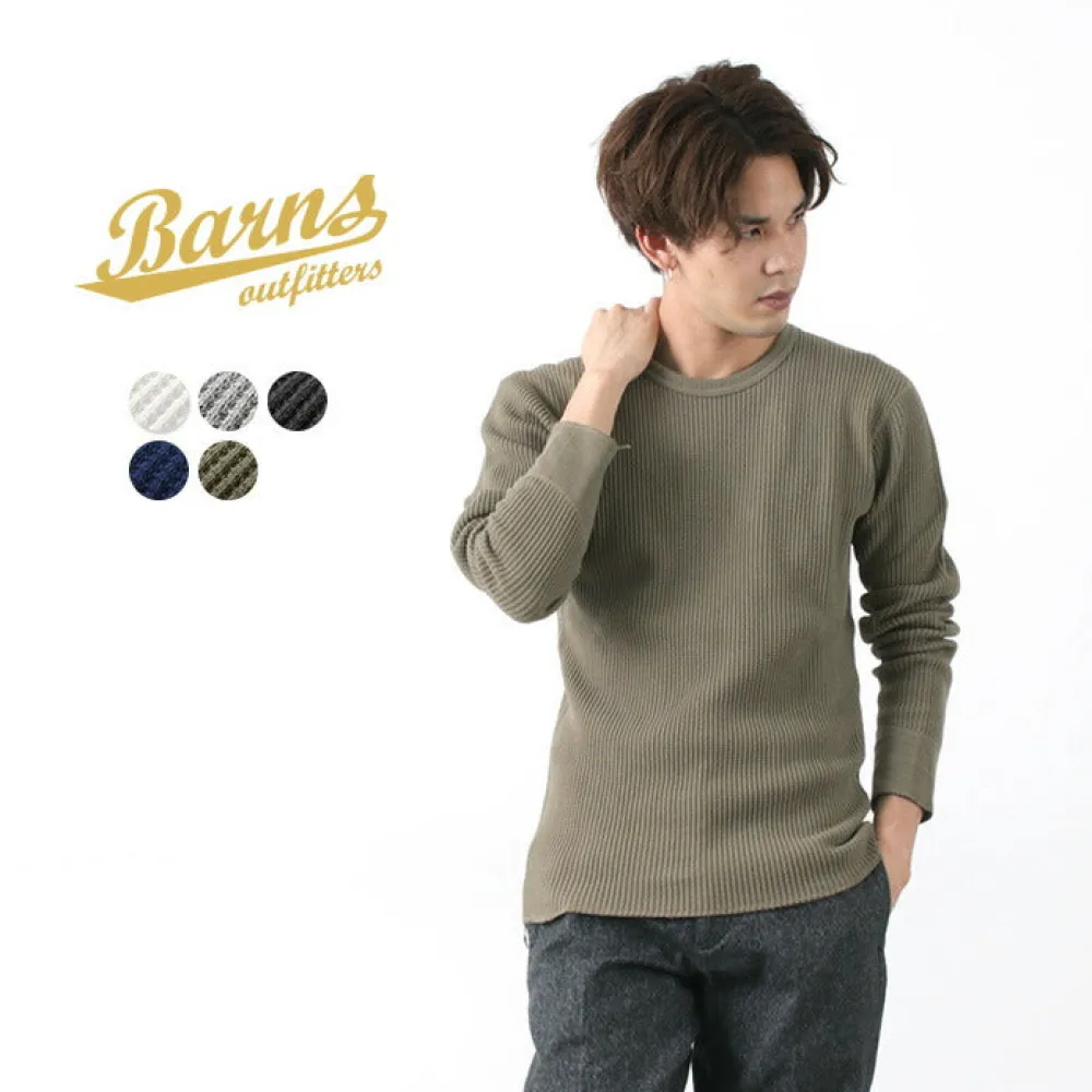 BARNS T-Shirts^/ BR-3050 Big Waffle Long Sleeve Thermal / T-shirt