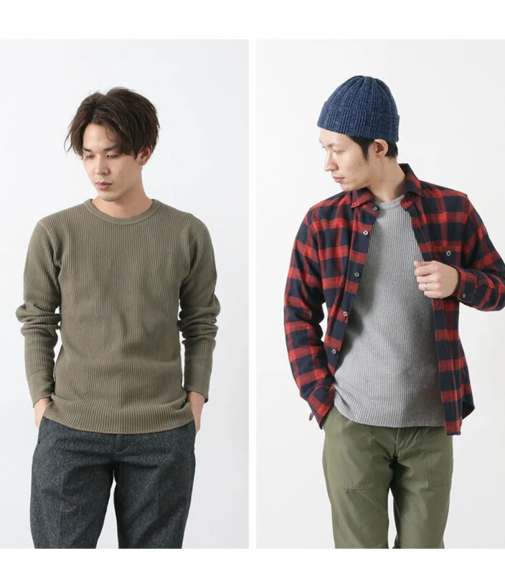 BARNS T-Shirts^/ BR-3050 Big Waffle Long Sleeve Thermal / T-shirt