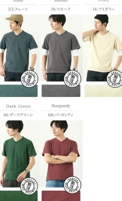 BARNS T-Shirts^/ BR-1101 Hanging jersey S/S V-neck