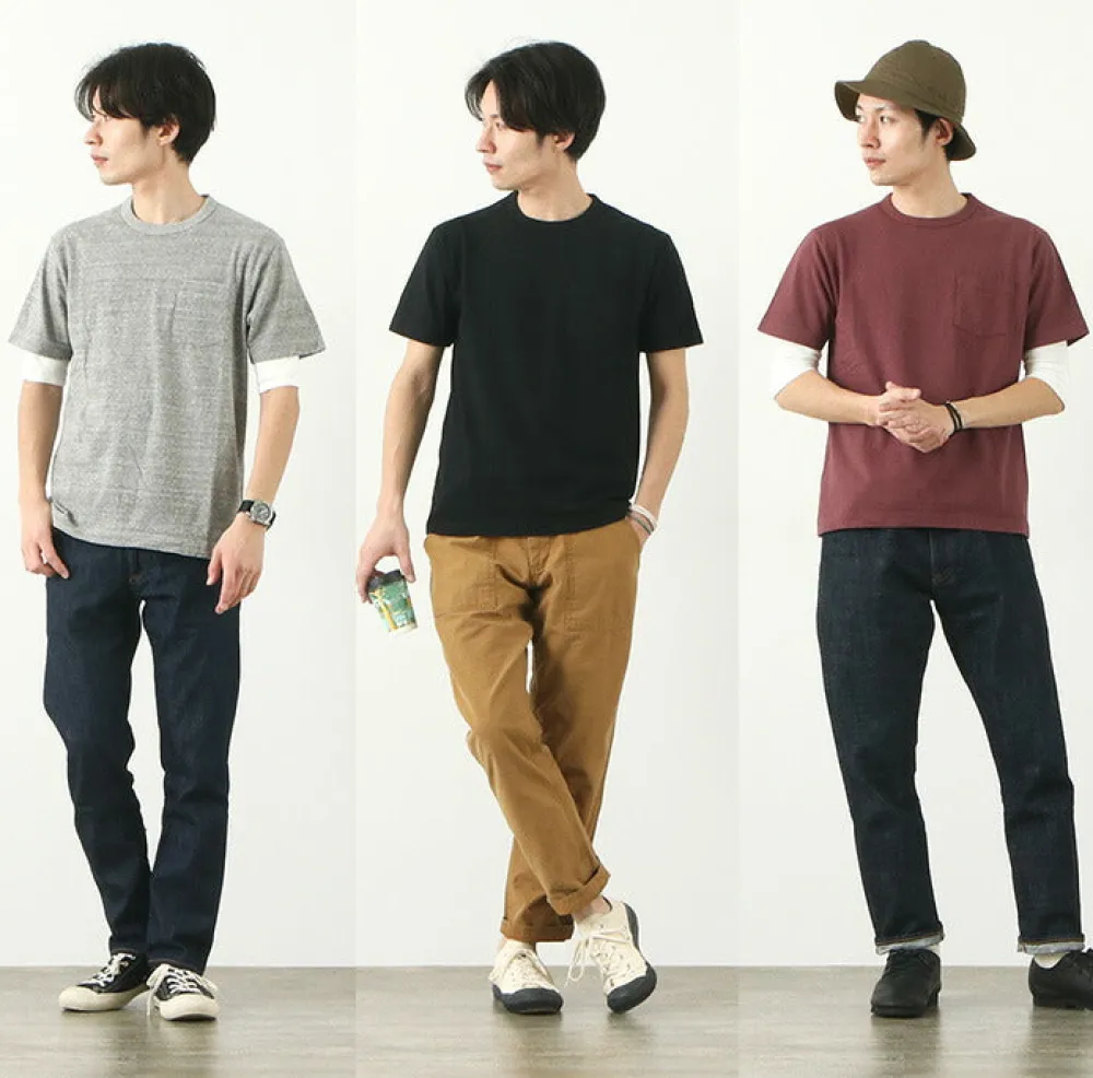 BARNS T-Shirts^/ BR-1100 Hanging jersey S/S Crew neck