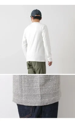 BARNS T-Shirts^/ BR-1106 Jersey Crew Neck L/S Pocket T-Shirt