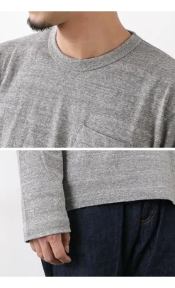 BARNS T-Shirts^/ BR-1106 Jersey Crew Neck L/S Pocket T-Shirt