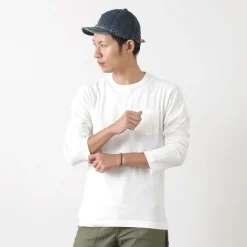 BARNS T-Shirts^/ BR-1106 Jersey Crew Neck L/S Pocket T-Shirt