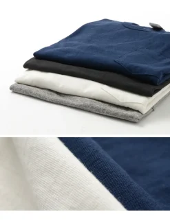 BARNS T-Shirts^/ BR-1106 Jersey Crew Neck L/S Pocket T-Shirt
