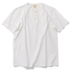 BARNS T-Shirts^/ BR-8146 Knitsted Henley Neck Short Sleeve Crew Neck T-Shirt