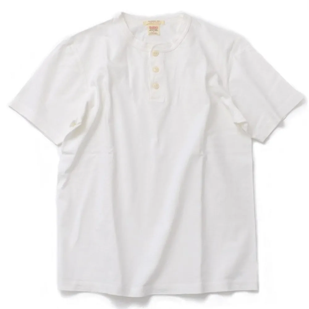 BARNS T-Shirts^/ BR-8146 Knitsted Henley Neck Short Sleeve Crew Neck T-Shirt