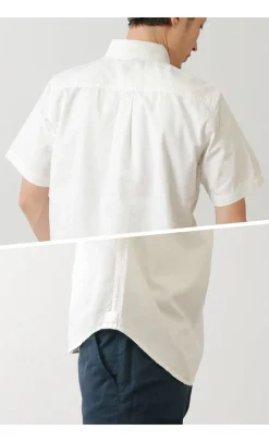 BARNS Shirts^/ BR-5266 Ox S/S button-down shirt