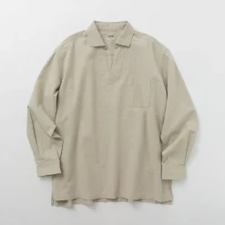 BARNS Shirts^/ Cotton linen skipper button works concho shirt