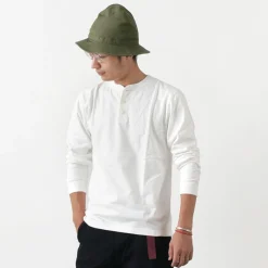 BARNS T-Shirts^/ COZUN Knit Vintage Long Sleeve Henry Neck T-Shirt