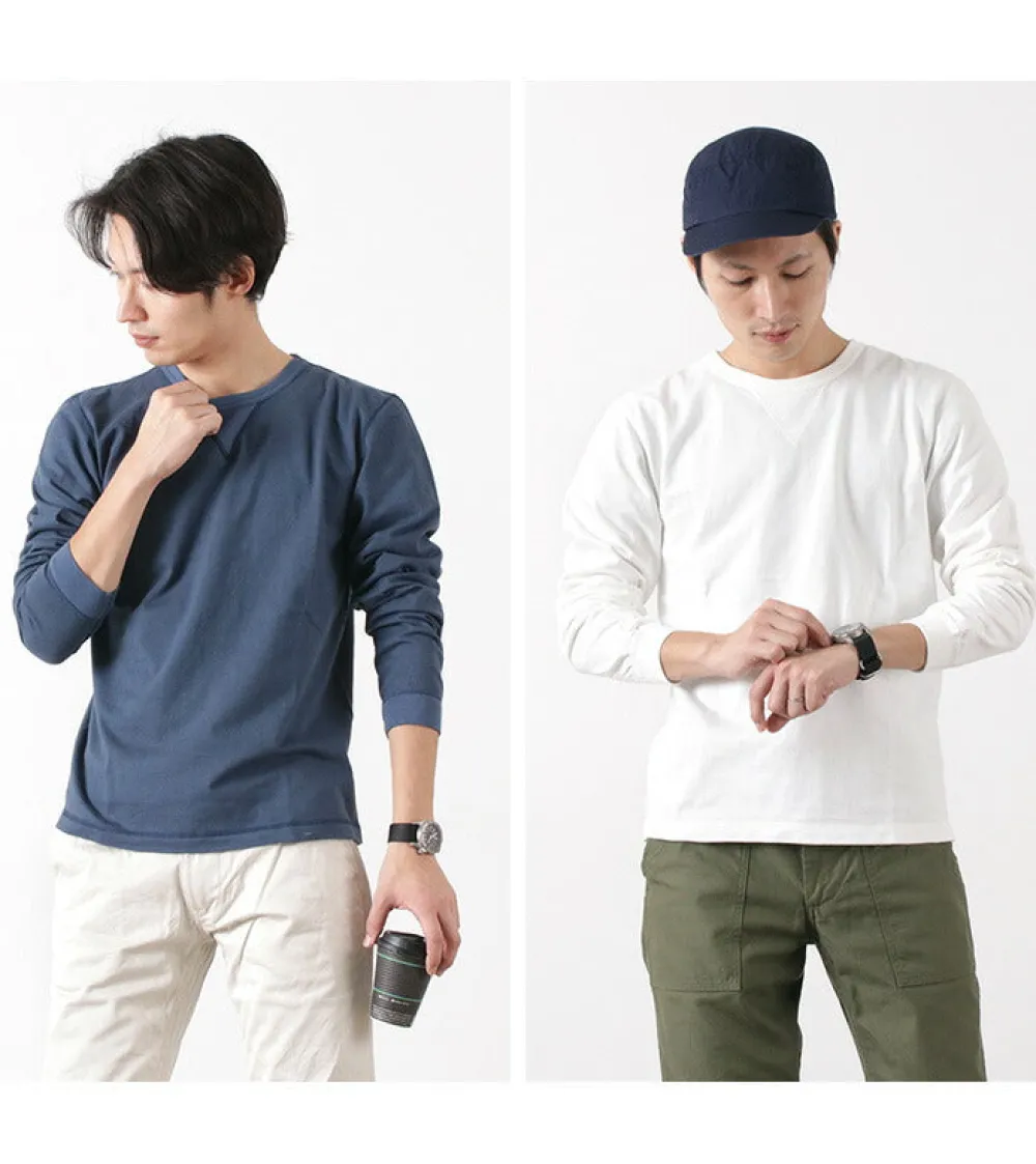 BARNS T-Shirts^/ COZUN Knit Vintage Long Sleeve Crew Neck T-Shirt