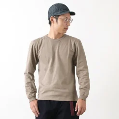 BARNS T-Shirts^/ COZUN Knit Vintage Long Sleeve Crew Neck T-Shirt