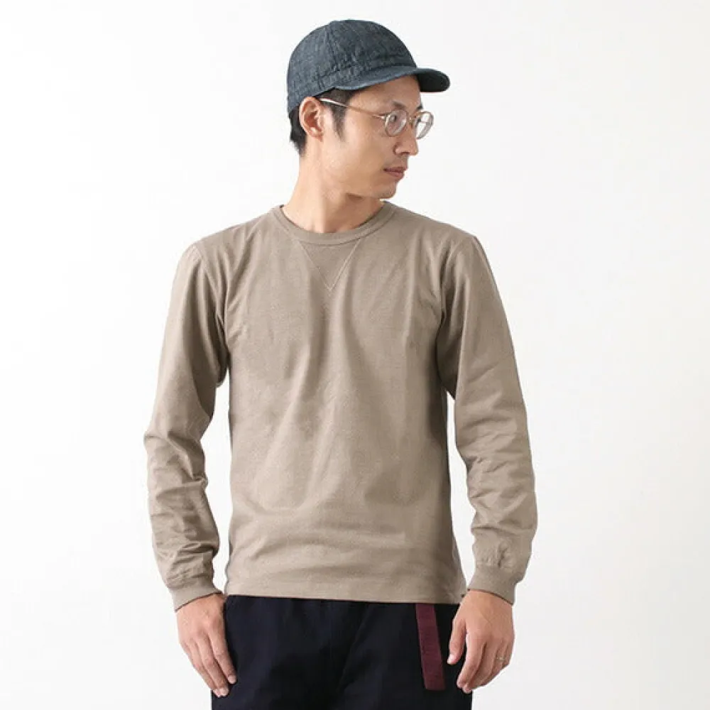 BARNS T-Shirts^/ COZUN Knit Vintage Long Sleeve Crew Neck T-Shirt