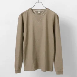 BARNS T-Shirts^/ COZUN Knit Vintage Long Sleeve Crew Neck T-Shirt