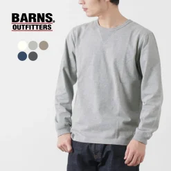 BARNS T-Shirts^/ COZUN Knit Vintage Long Sleeve Crew Neck T-Shirt