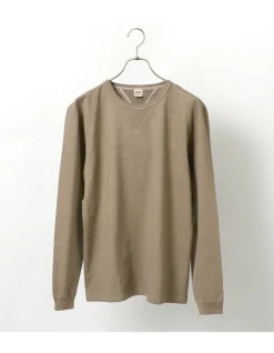 BARNS T-Shirts^/ COZUN Knit Vintage Long Sleeve Crew Neck T-Shirt