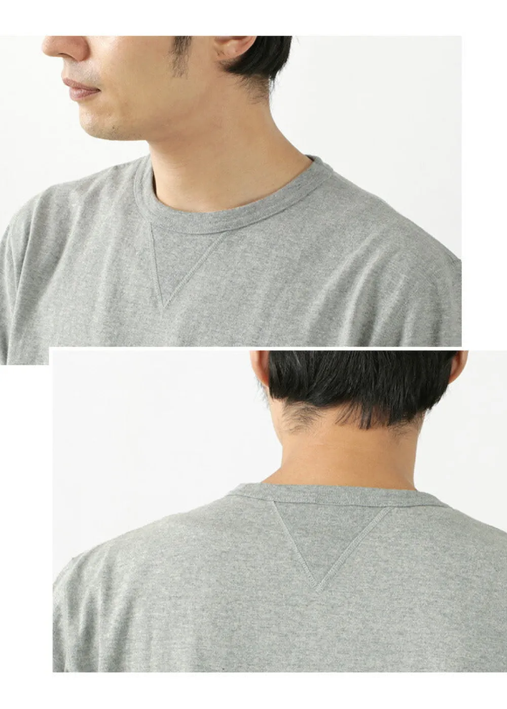 BARNS T-Shirts^/ Cozun knitted vintage gusset short sleeve crew neck T-shirt