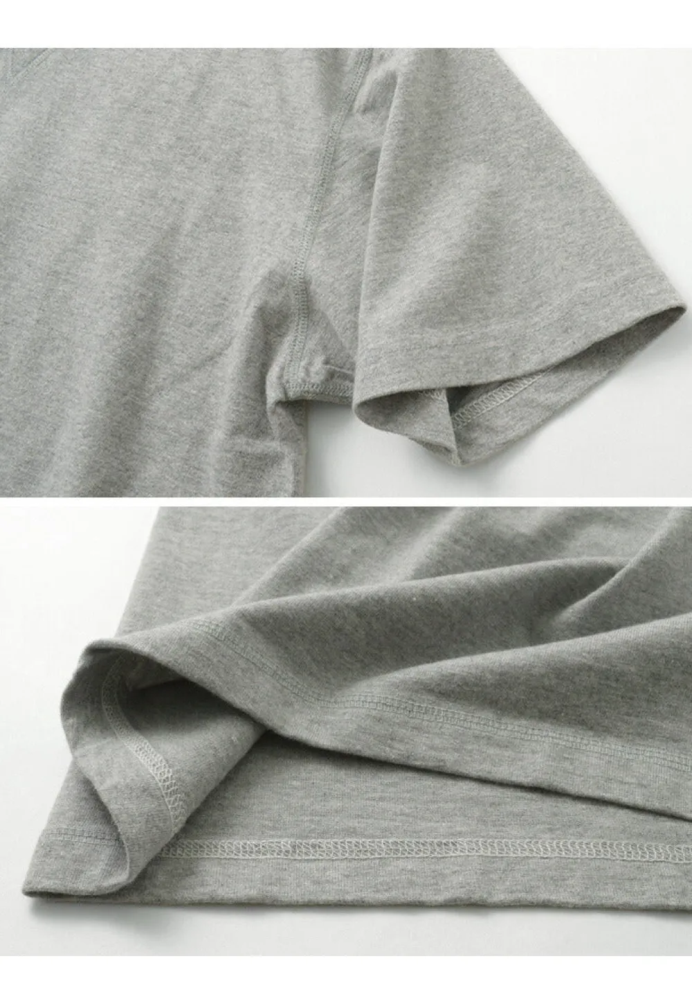 BARNS T-Shirts^/ Cozun knitted vintage gusset short sleeve crew neck T-shirt