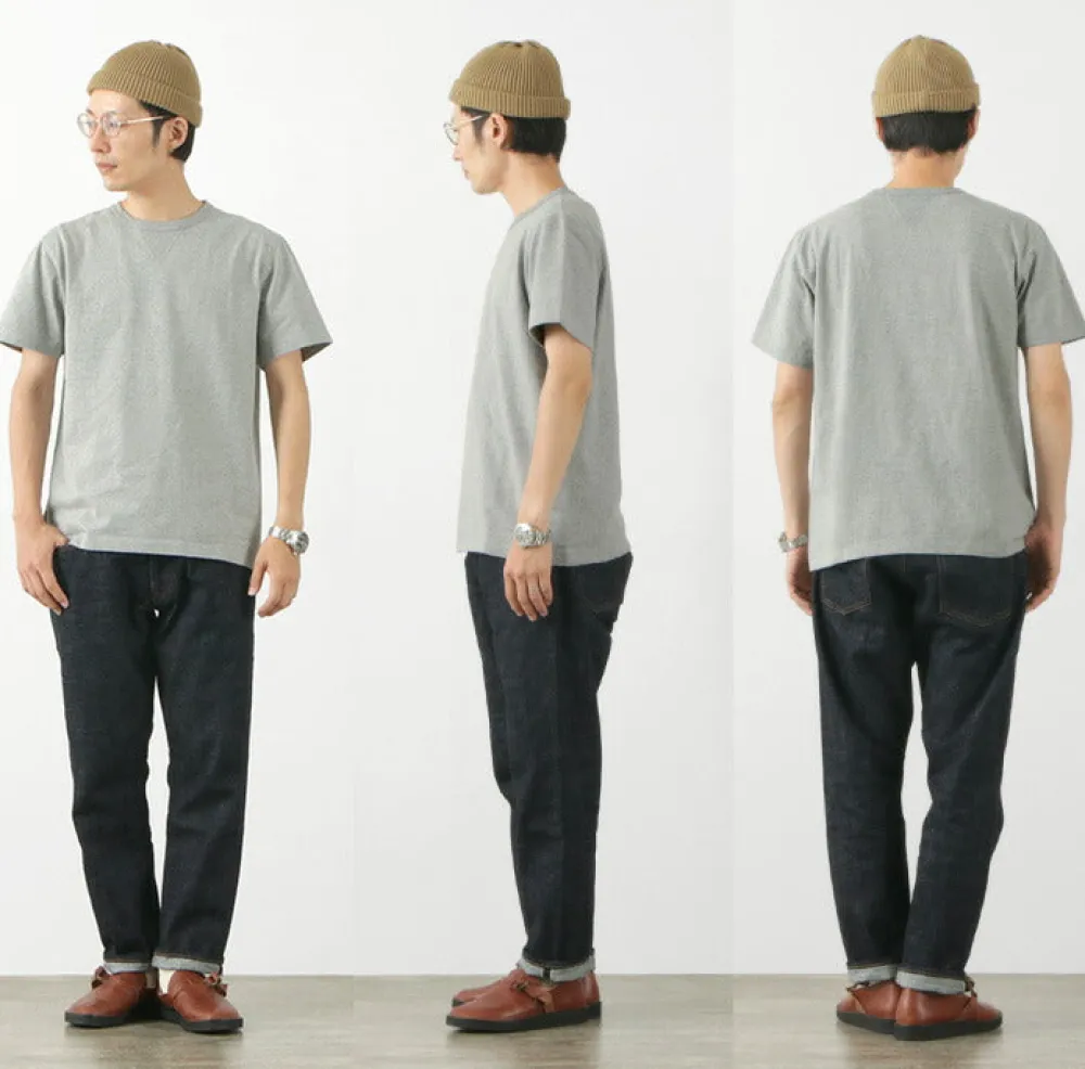 BARNS T-Shirts^/ Cozun knitted vintage gusset short sleeve crew neck T-shirt