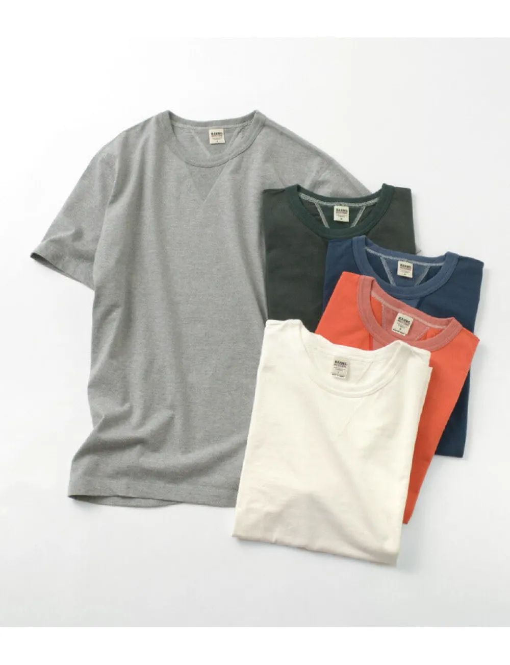 BARNS T-Shirts^/ Cozun knitted vintage gusset short sleeve crew neck T-shirt