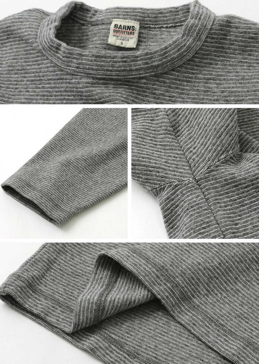 BARNS T-Shirts^/ Heavy spun milled fabric 6.5/10 sleeve T-shirt