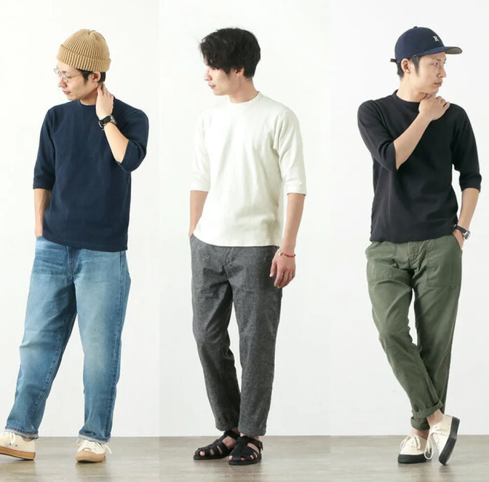 BARNS T-Shirts^/ Heavy spun milled fabric 6.5/10 sleeve T-shirt