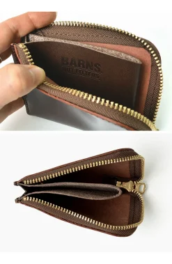 BARNS Wallets^/ L-shaped zipper mini wallet