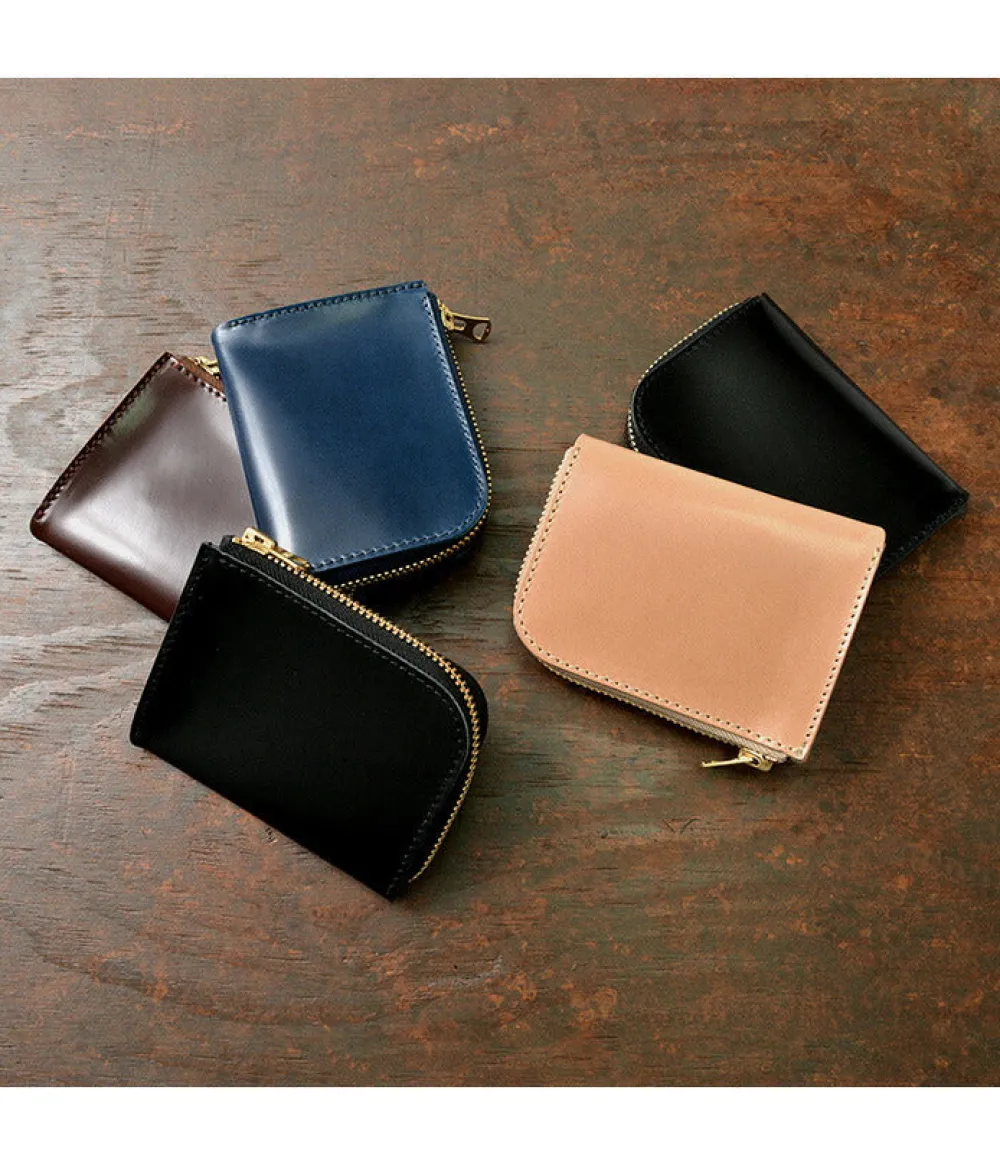 BARNS Wallets^/ L-shaped zipper mini wallet
